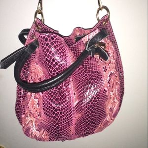 Beautiful Python bright Pink &cream,Blk